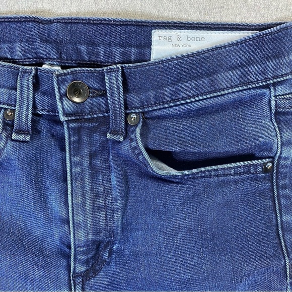 RAG & BONE Jeans Women's SZ 26 Blue Hi Rise Ankle Skinny Stretch Casual Denim - Picture 3 of 16